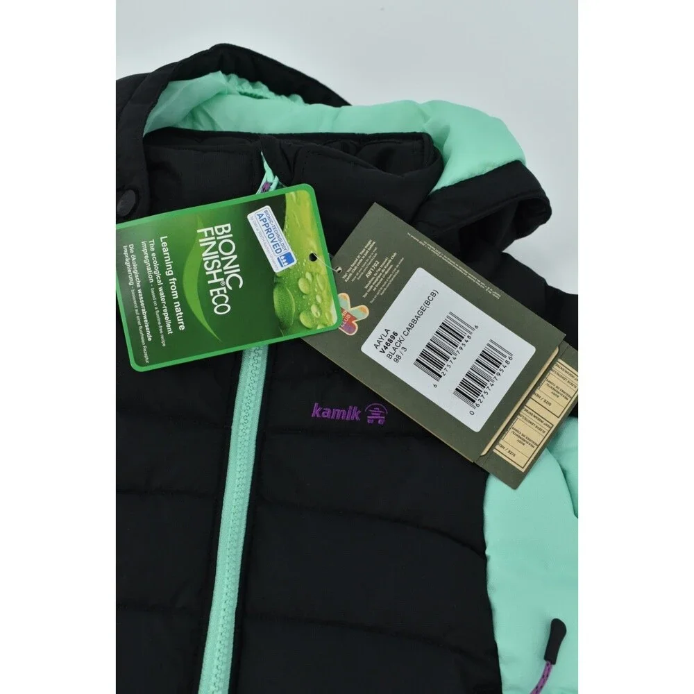 Kamik Size 3 Girls Aayla Jacket Storm Bibs Snowsuit NWT Orchid Mint